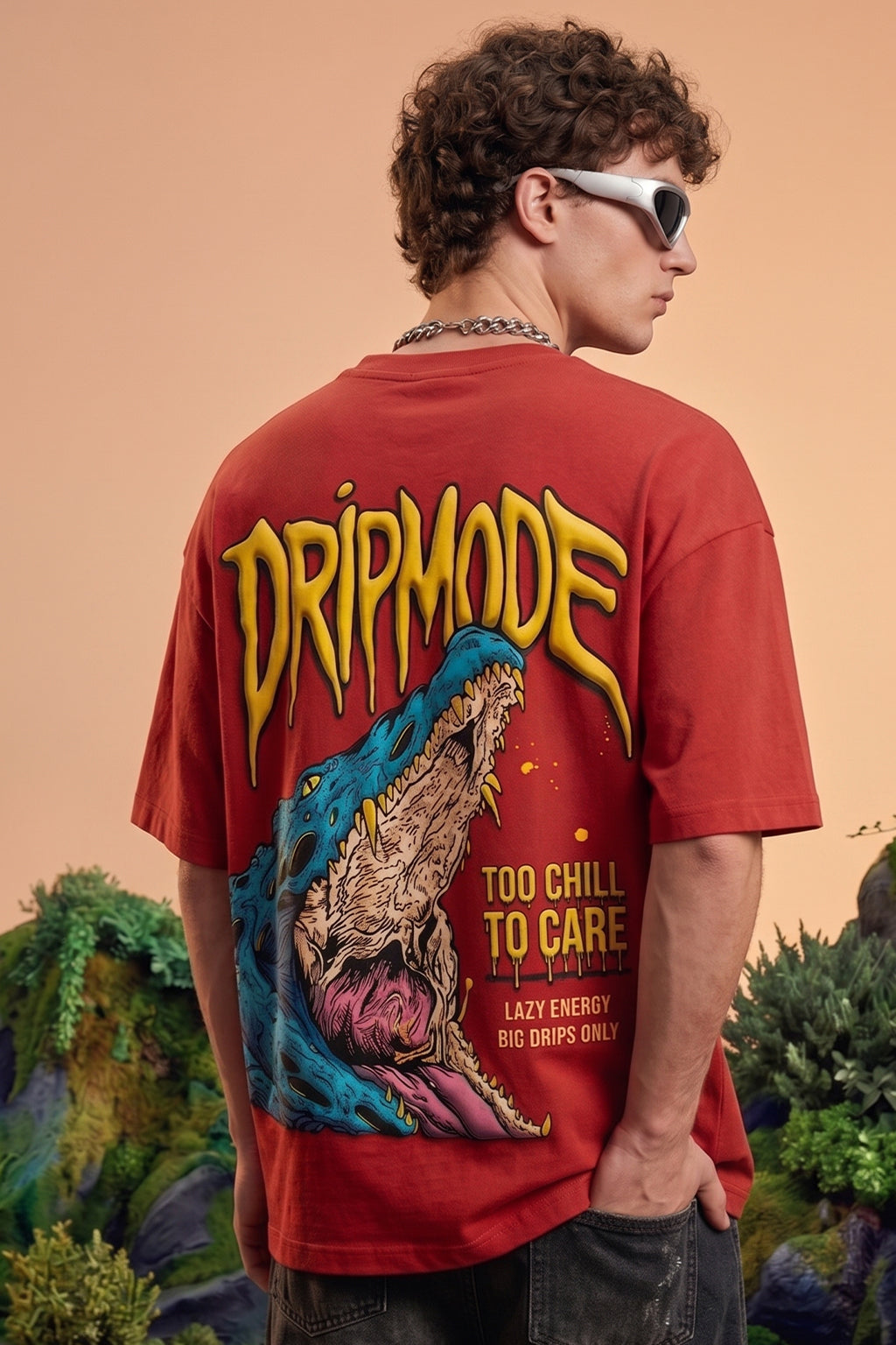 Dripmode Red 3D Puff Print Exclusive T-shirt Supreme Edition