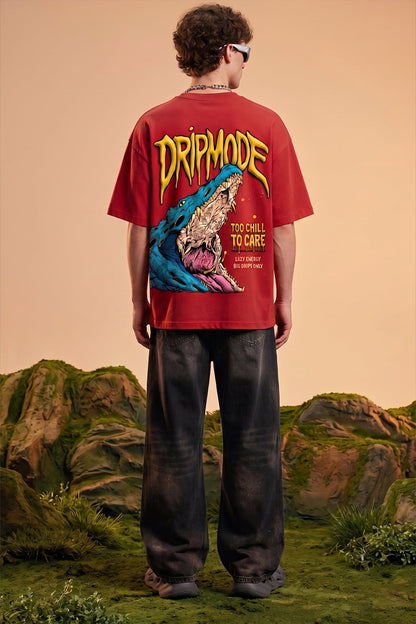 Dripmode Red 3D Puff Print Exclusive T-shirt Supreme Edition