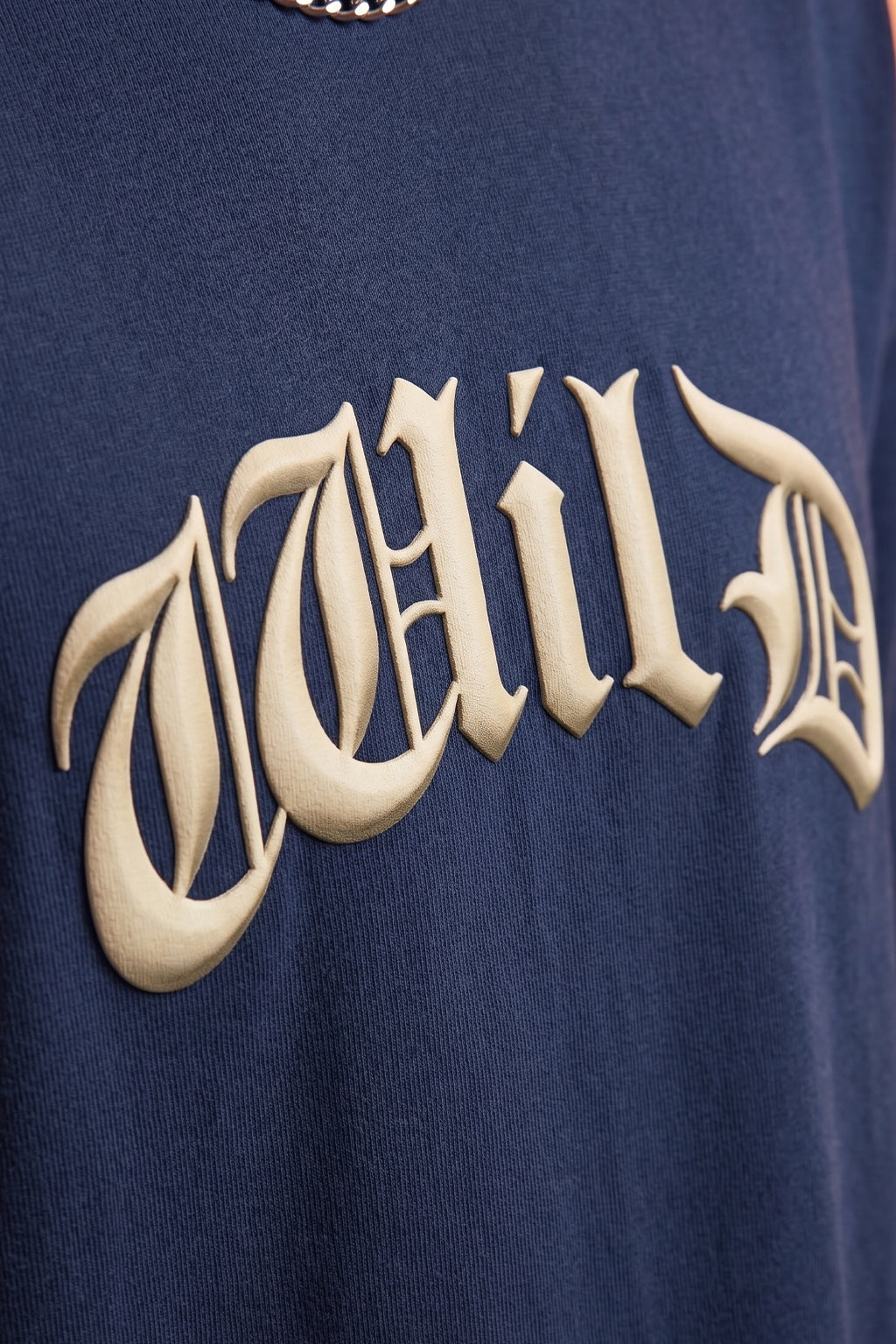 Wild Tiger Blue 3D Puff Print Exclusive T-shirt Supreme Edition