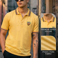 Yellow Bedge Regular Fit Exclusive Pique Lycra Polo T-Shirt