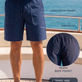 Navy Relaxed-Fit Exclusive Travel Shorts