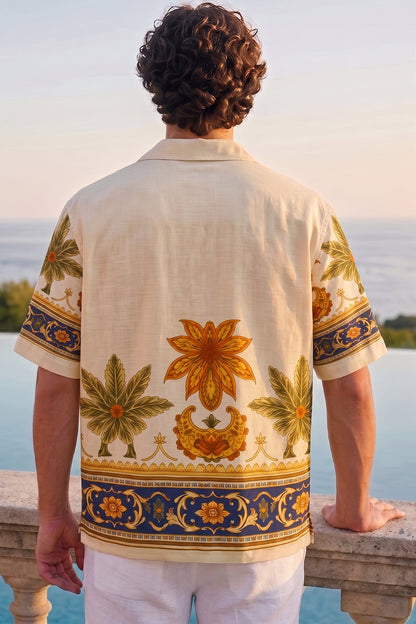 Floral Resort Off White All Over Print Oversized Exclusive Shirt