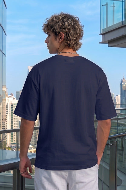 SpiderVerse Webline Navy Oversized Printed T-Shirt