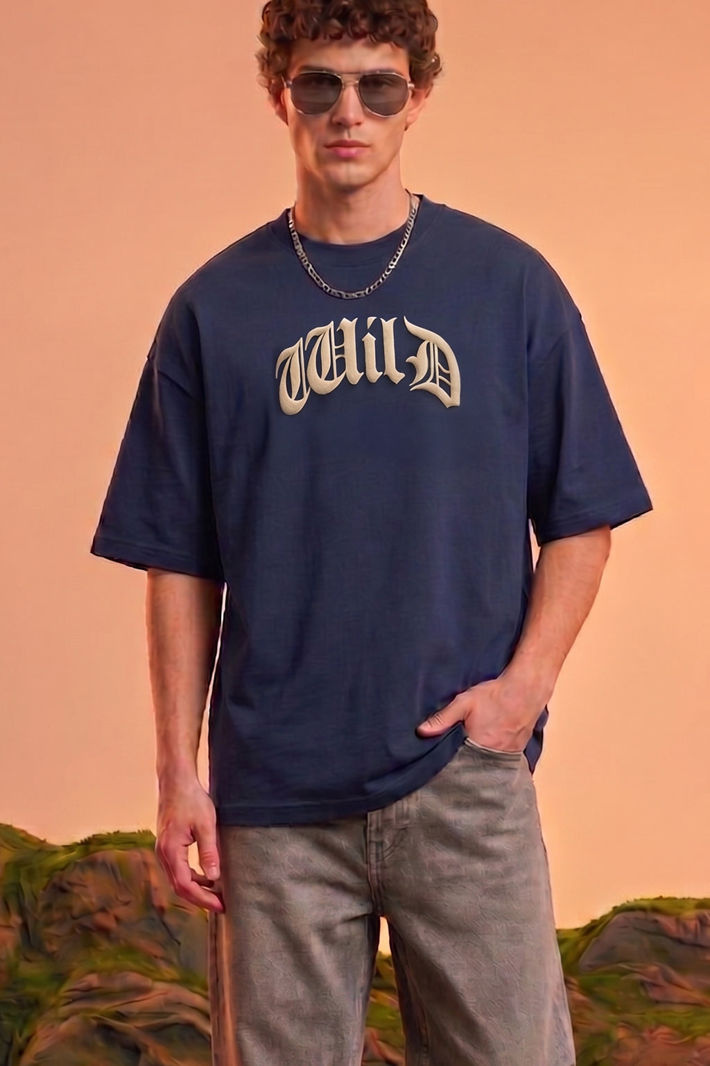 Wild Tiger Blue 3D Puff Print Exclusive T-shirt Supreme Edition