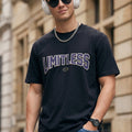 Limitless Black Regular Fit Printed T-shirt