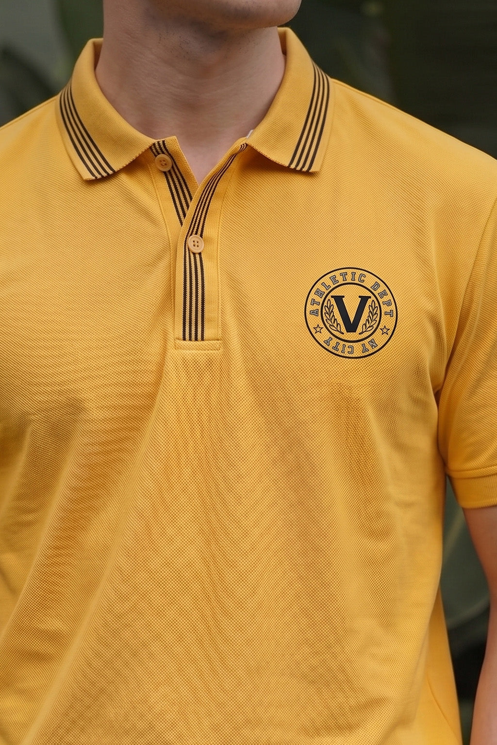 Veirdo City Yellow Regular Fit Pique Lycra Exclusive Polo T-Shirt
