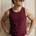 Maroon Plain Regular FIt Gym Vest