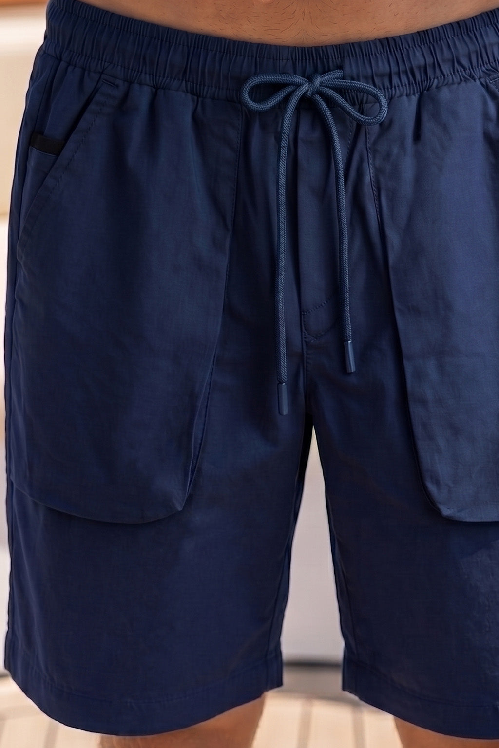 Navy Relaxed-Fit Exclusive Travel Shorts