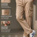 Beige Relaxed Fit Nylon Exclusive Utility Cargo Jogger
