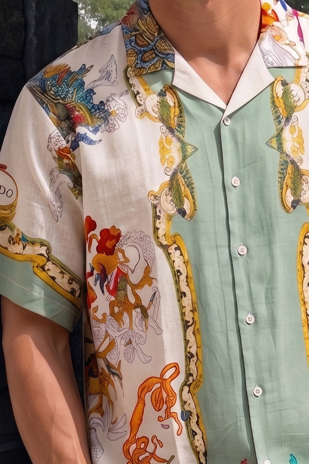 Royal Riviera Swanwhite All Over Print Oversized Exclusive Shirt