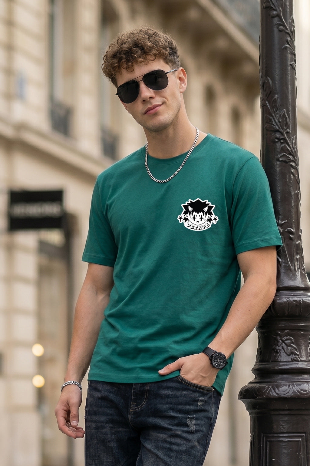 Veirdo Joker Green Regular Fit Printed T-shirt