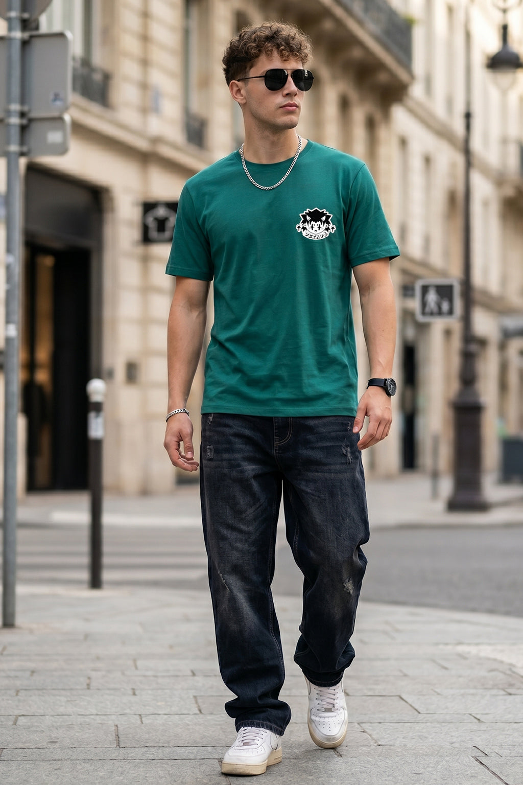 Veirdo Joker Green Regular Fit Printed T-shirt