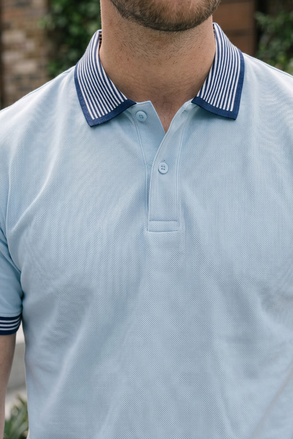 Atomizer Stripped Collar Regular Fit Exclusive Pique Lycra Polo T-Shirt