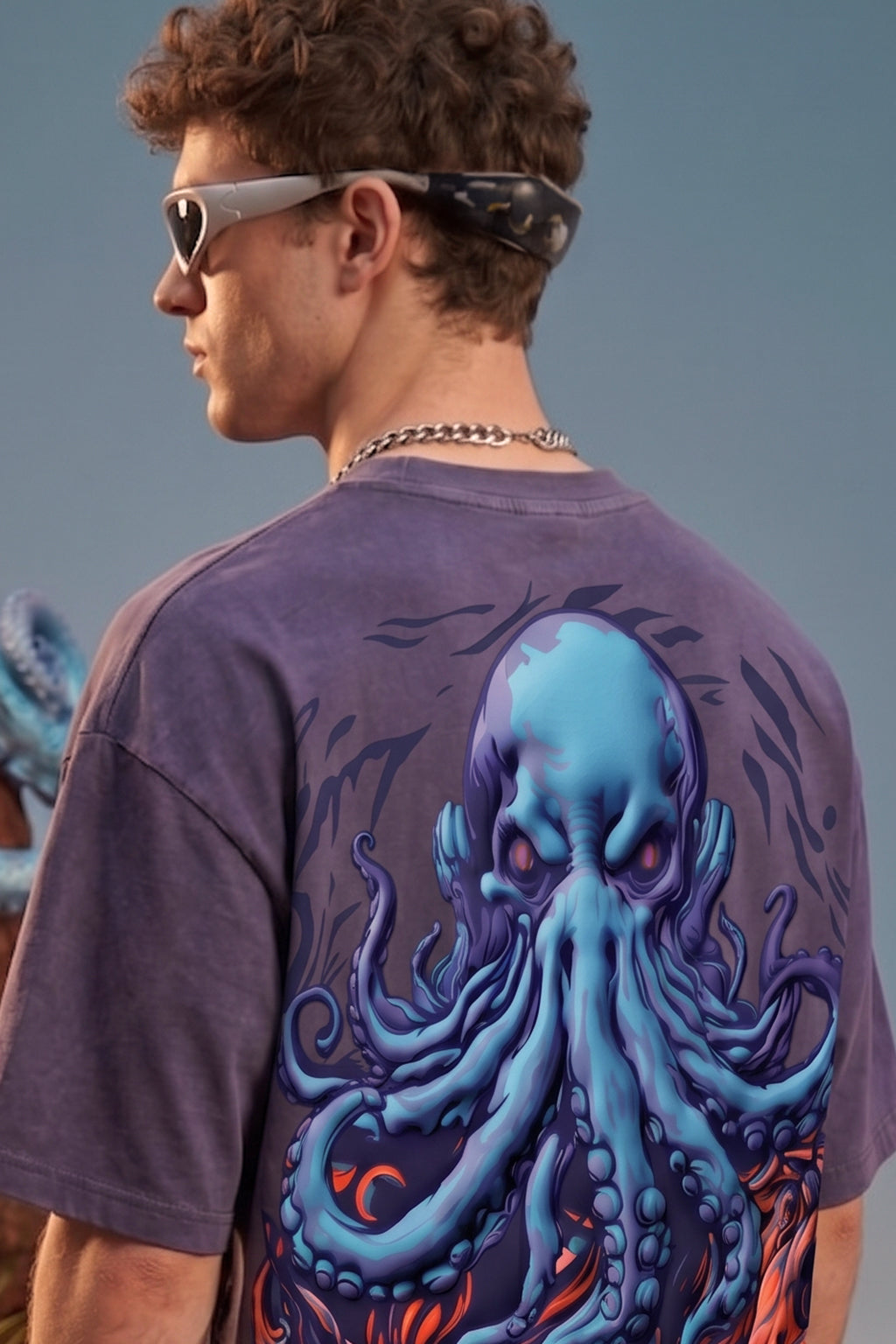 Octopus Blue 3D Puff Print Exclusive T-shirt Supreme Edition