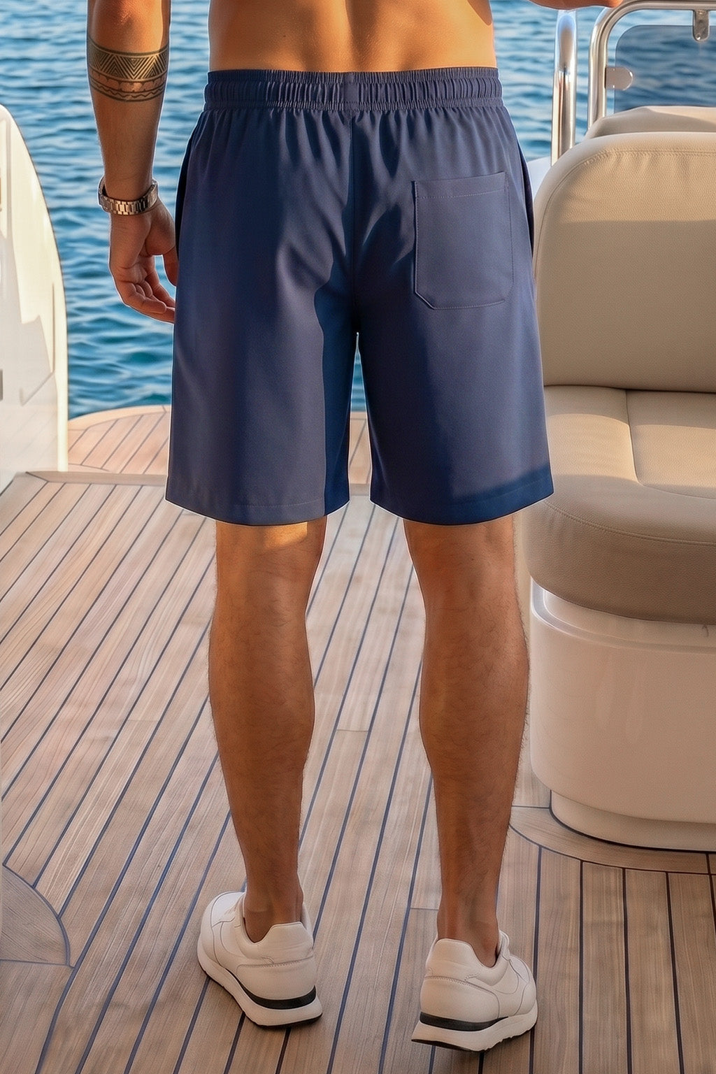 Navy Relaxed-Fit Exclusive Travel Shorts