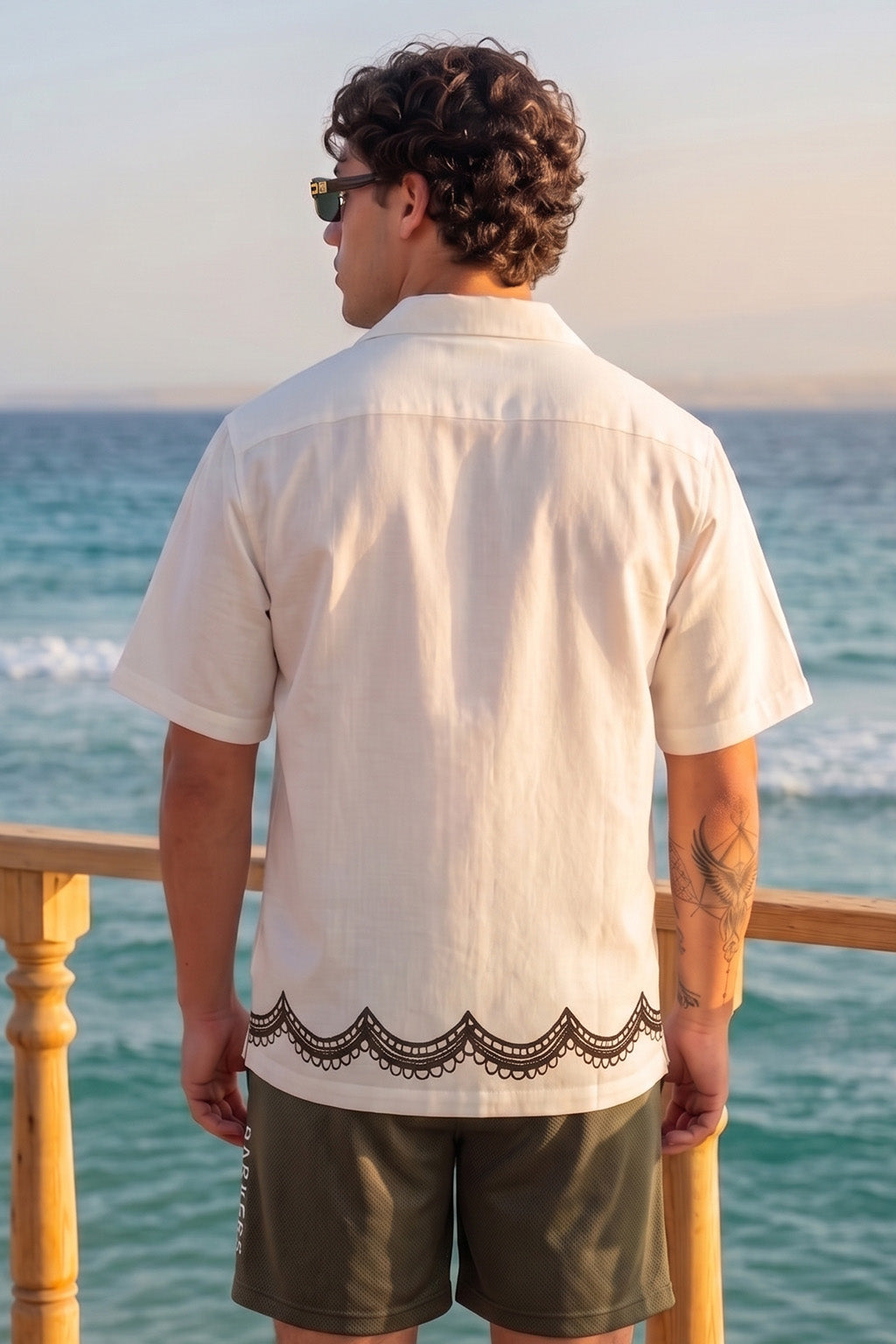 Oasis Floral White Oversized Printed Exclusive Shirt