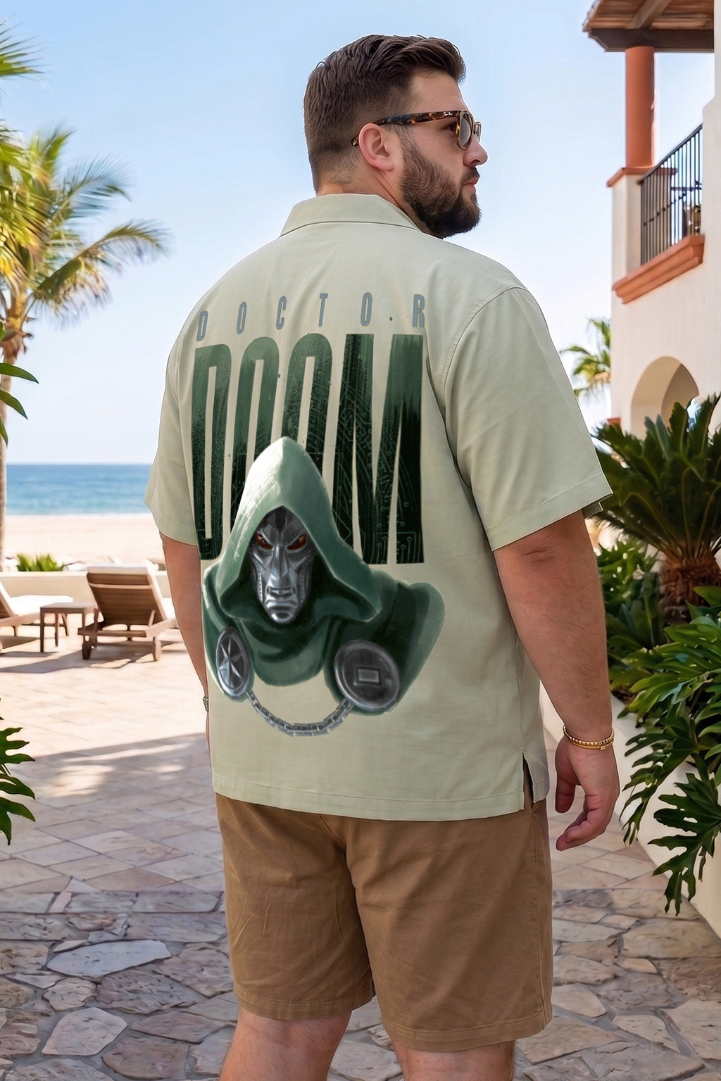 Doctor Doom Fogg Green Plus Size Printed Exclusive Shirt