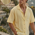 Feather Feel Yellow Oversized Plain Double Layer Exclusive Cotton Shirt