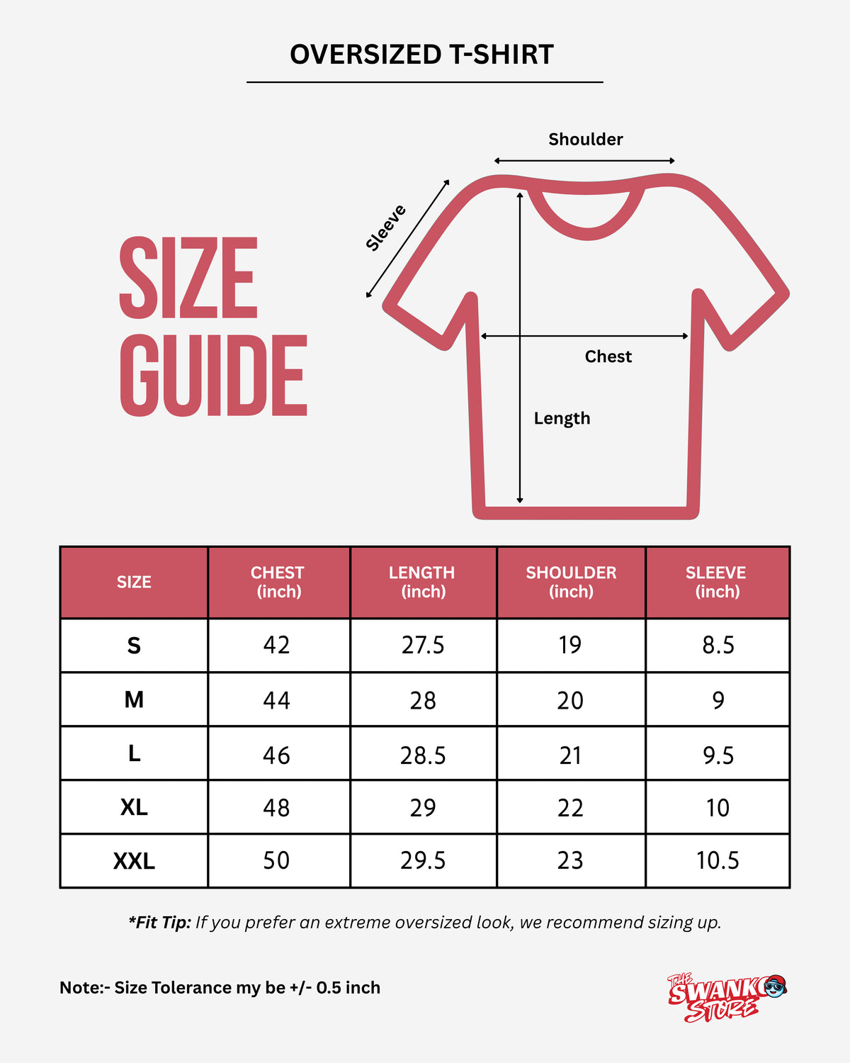 Size Chart - it's beer time grafiti front and back side OFFWHITE colour Oversized t-shirt