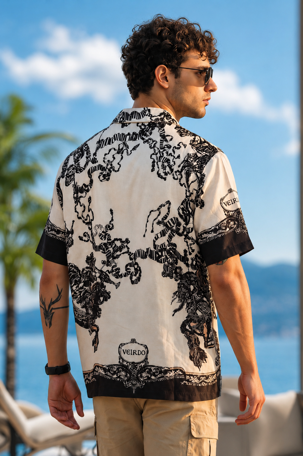 Imperial Dragon Off White All Over Print Oversized Exclusive Shirt